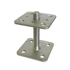   Lefúrható talpas oszloptalp állítható magassággal, M20x200 - 110/80 mm (horganyzott)