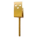 GT08 betonozható oszloptalp kengyellel, sárg. horganyzott - 140 x65x120/170 mm (lv 3 mm)