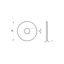 Karosszéria alátét 10,5x30 mm (1,5mm vtg , horganyzott)