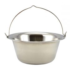   11215 rozsdamentes acél gulyásbogrács, acél füllel, 10 L