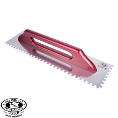   Olejnik JL Fogazott profi svájci glettelő E10, 480x130 mm (inox, lakkozott bükkfa nyél)