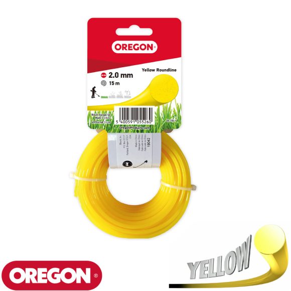 OREGON 69-356-Y Yellow Line kerek vágószál 2,0 mm - 15 m