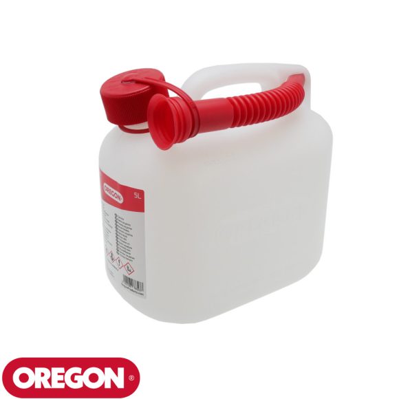 Oregon O42-972 üzemanyagkanna, fehér 5 liter (flexi kiöntőcsővel)