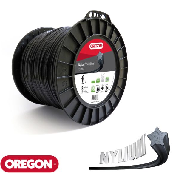 OREGON 104886E Nylium Starline csillag vágószál fűkaszához 3,0 mm - 240 m