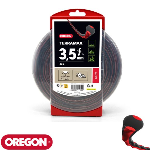 OREGON 636777 TerraMax csavart vágószál fűkaszához 3,5 mm - 36 m (nehéz terepre)