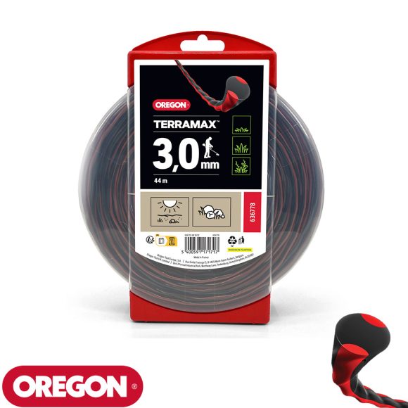 OREGON 636778 TerraMax csavart vágószál fűkaszához 3,0 mm - 44 m (nehéz terepre)