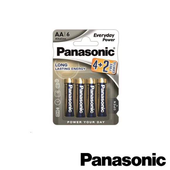 Panasonic Long Lasting Energy ceruzaelem (alkáli) AA/LR6 (1.5 V) 4+2 db/cs.