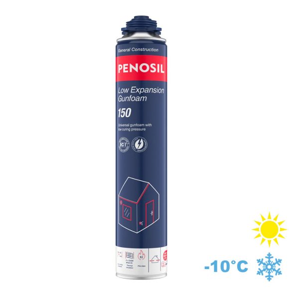 PENOSIL Low Expansion 150 profi alacsony tágulású PU pisztolyhab 750 ml (B2, négyévszakos -10 °C-ig)