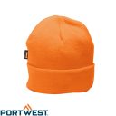 Portwest B013 bélelt kötött sapka, narancssárga (insulatex bélés)