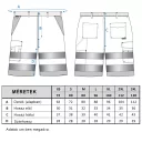 Portwest E043 Hi-Vis rövidnadrág, sárga-szürke - 3XL méret (35% pamut, 65% poliészter - 245g/m2)