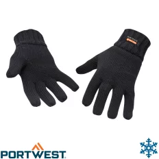   PORTWEST GL13 kötött insulatex kesztyű, fekete - univerzális méret
