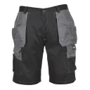 Portwest KS18 Granite rövidnadrág, fekete-szürke - M méret (35% pamut, 65% poliészter - 245g/m2)