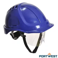   Portwest PW54 Endurance Plus védősisak látómezővel, 1000 V (kék)