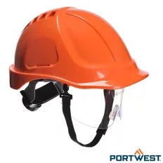   Portwest PW54 Endurance Plus védősisak látómezővel, 1000 V (narancssárga)
