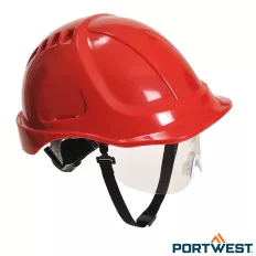   Portwest PW54 Endurance Plus védősisak látómezővel, 1000 V (piros)