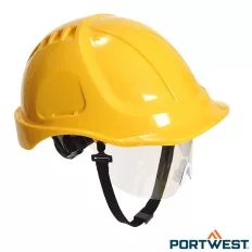   Portwest PW54 Endurance Plus védősisak látómezővel, 1000 V (sárga)