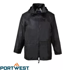   Portwest S440 Classic esődzseki, fekete - 3XL méret (100% PE + PVC bevonat - 210g/m2)