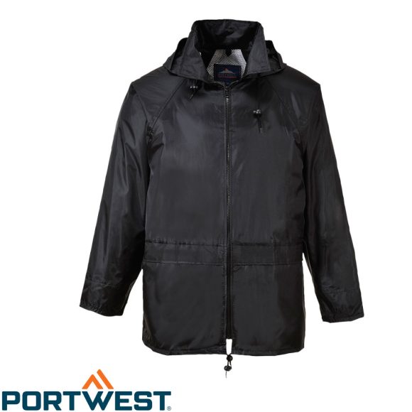 Portwest S440 Classic esődzseki, fekete - XS méret (100% PE + PVC bevonat - 210g/m2)