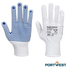 PORTWEST A110 pontozott kesztyű (fehér, méret: 10)