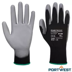  PORTWEST A120 PU tenyérmártott kesztyű (fekete-szürke, méret: 10)