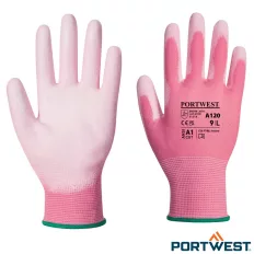   PORTWEST A120 PU tenyérmártott kesztyű (rózsaszín, méret: 7)