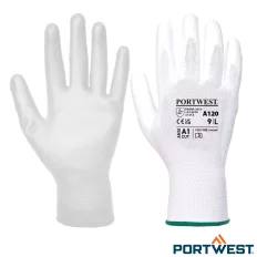   PORTWEST A120 PU tenyérmártott kesztyű (fehér, méret: 10)