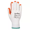 PORTWEST A135 Tough Grip strapabíró vastag latex tenyérmártott kesztyű 3131X - méret: 10 (fehér-narancs)