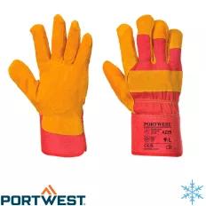   PORTWEST A225 Polár bélelt bőr védőkesztyű (méret: 10)