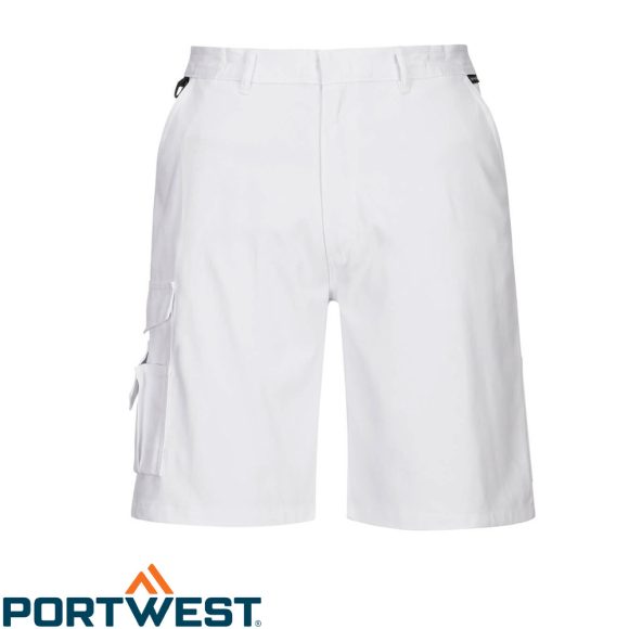 Portwest S791 festő rövidnadrág - XXL méret, fehér (100% pamut - 305g/m2)