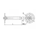 RAWL KCX-165 teleszkópos szigetelésrögzítő tárcsa - 165 mm