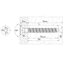 RAWL R-LX-CS betoncsavar, süllyesztett fejű 6x50 (horganyzott)