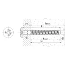 RAWL R-LX-PX betoncsavar, lapos fejű 6x50 (horganyzott)