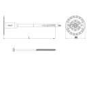 RAWL R-TFIX-8S-235-X csavaros univerzális szigetelésrögzítő dűbel - 8x235 mm