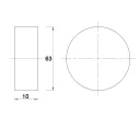 RAWL R-TFIX-CAP63-MW ásványgyapot pogácsa - 63 mm