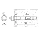 RAWL R-XPT-08075/10 alapcsavar repedésmentes betonhoz - M8x75/10 mm (ETA)