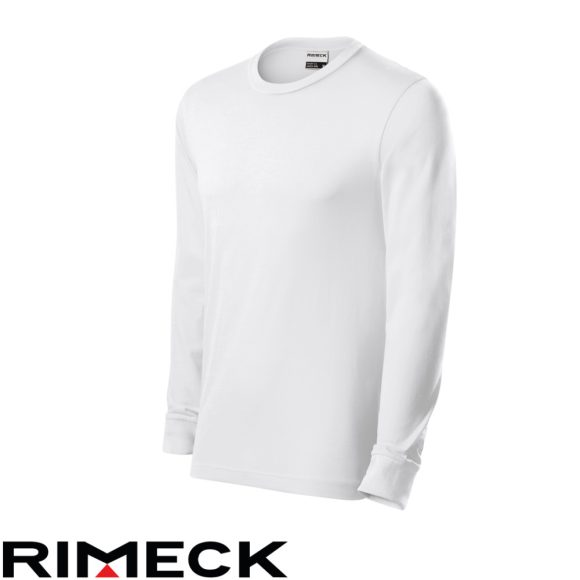 Rimeck Resist LS R05 hosszú ujjú póló, fehér 00 - M méret (unisex, 100% pamut, 160 g/m2)