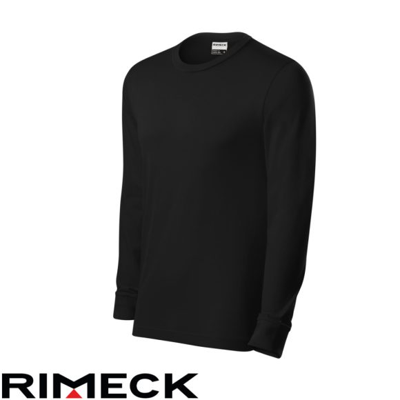 Rimeck Resist LS R05 hosszú ujjú póló, fekete 01 - 3XL méret (unisex, 100% pamut, 160 g/m2)