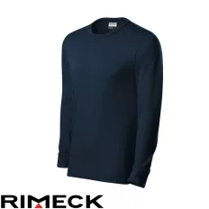   Rimeck Resist LS R05 hosszú ujjú póló, tengerészkék 02 - 3XL méret (unisex, 100% pamut, 160 g/m2)