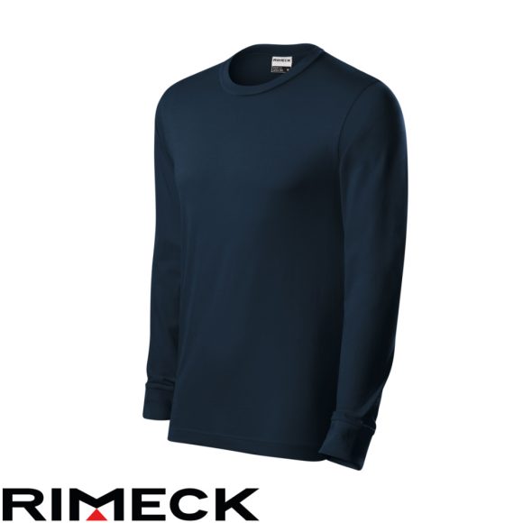 Rimeck Resist LS R05 hosszú ujjú póló, tengerészkék 02 - L méret (unisex, 100% pamut, 160 g/m2)