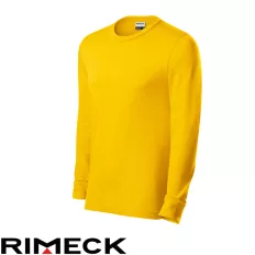  Rimeck Resist LS R05 hosszú ujjú póló, sárga 04 - 3XL méret (unisex, 100% pamut, 160 g/m2)