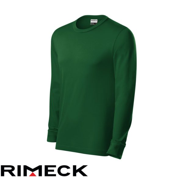 Rimeck Resist LS R05 hosszú ujjú póló, üvegzöld 06 - L méret (unisex, 100% pamut, 160 g/m2)