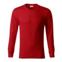 Rimeck Resist LS R05 hosszú ujjú póló, piros 07 - S méret (unisex, 100% pamut, 160 g/m2)
