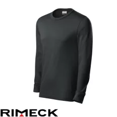  Rimeck Resist LS R05 hosszú ujjú póló, ébenszürke 94 - 3XL méret (unisex, 100% pamut, 160 g/m2)