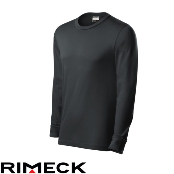 Rimeck Resist LS R05 hosszú ujjú póló, ébenszürke 94 - S méret (unisex, 100% pamut, 160 g/m2)