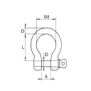 Omega kovácsolt sekli 6 mm (horganyzott)