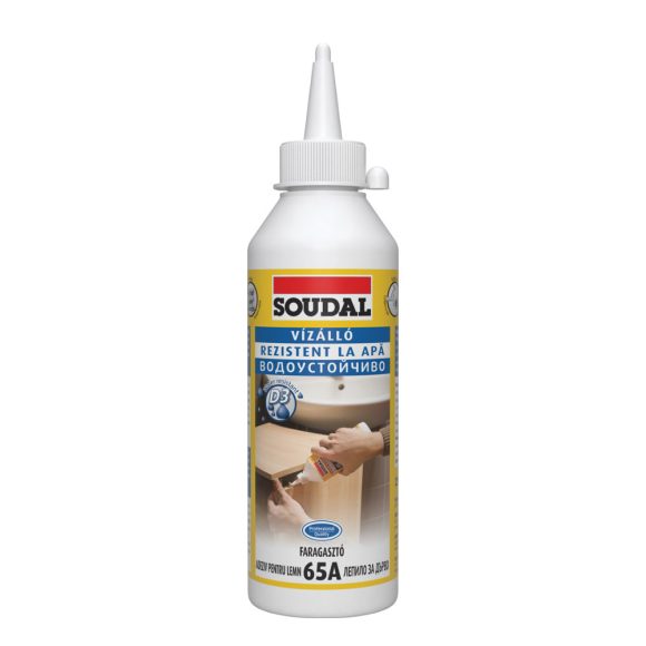 Soudal 65A vízálló faragasztó D3 - 250 ml