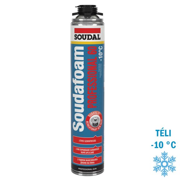 Soudal Soudafoam Gun Professional 60 PU téli pisztolyhab 750 ml (-10 °C)