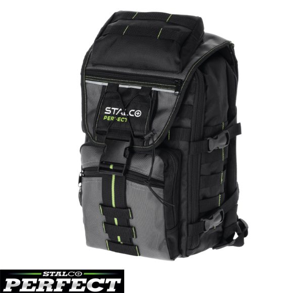 Stalco Perfect S-76260 profi szerszámos hátizsák - 50x29,5x19 cm (22 zseb)