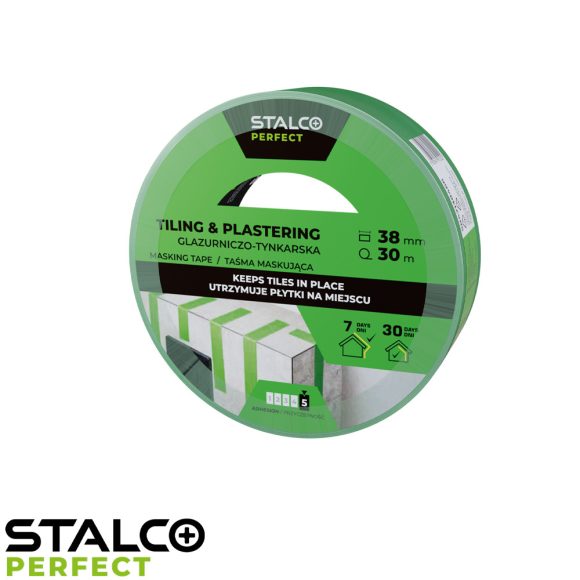 Stalco Perfect S042138466 erősített csempe- és vakolat maszkolószalag, kültéri-beltéri - 38mm x 30m