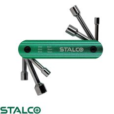   Stalco S-54022 összecsukható dugókulcs készlet CrV, 5-12 mm